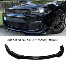 For Dodge Charger SRT R/T Scat 2015-2023 Front Bumper Lip Spoiler Splitter Gloss