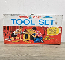Vintage 1972 Handy Andy Blue Diamond Tool Set Metal Tool Box - No Tools