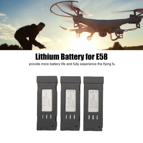 (1800 mAh) Batería de litio plano RC de 3 piezas con cable de carga 3 en 1 para E58 - Imagen 7 de 24