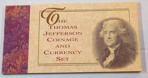 1993 US Mint Jefferson Coin & C Set: dollaro d'argento, nichel, banconota da $ 2 #U356 - Foto 8 di 10