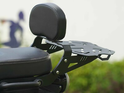 Fit Für Royal Enfield Shotgun 650 '' Hinten Gepäck Rack Mit Rückenlehne Schwarz ''