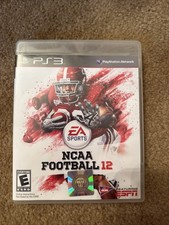 NCAA Football 12 PS3 Video Game Multiplayer Featuring ESPN Preowned Has Manual