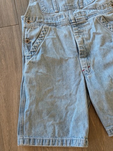 Vintage Ikeda Shortalls Bib Dungaree Short Overalls Womens L Light Jeans Denim - Picture 2 of 19