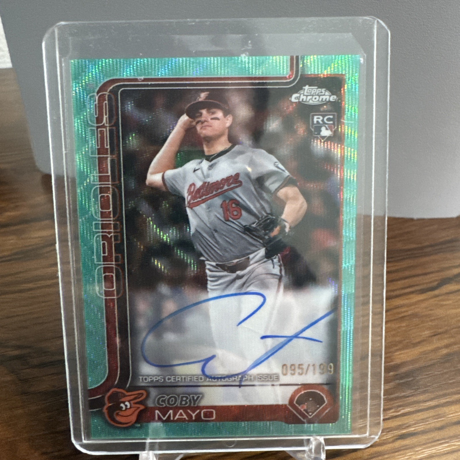 2025 Topps Chrome - Rookie Autographs Coby Mayo #RA-CMA Aqua Wave Refractor /199