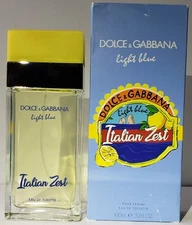 LIGHT BLUE ITALIAN ZEST Limited Ed by Dolce Gabbana ~Eau de Toilette EDT ~3.4 oz