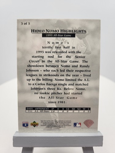Hideo Nomo #3 1996 Upper Deck Hideo Nomo Highlights Los Angeles Dodgers - Foto 2 di 2