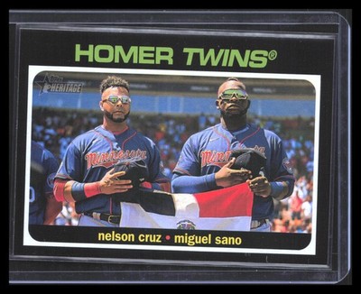 2020 Topps Heritage: Homer Twins (Nelson Cruz / Miguel Sano) - #CC-3 Combo Cards