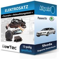 Towtec E-Satz 13Polig Fahrzeugspezifisch Passend für Skoda Superb Stufenheck NEU
