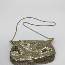 Vintage Regale Gold Mesh Evening Bag Purse Snake Chain Strap 8.5  x5  Hong Kong