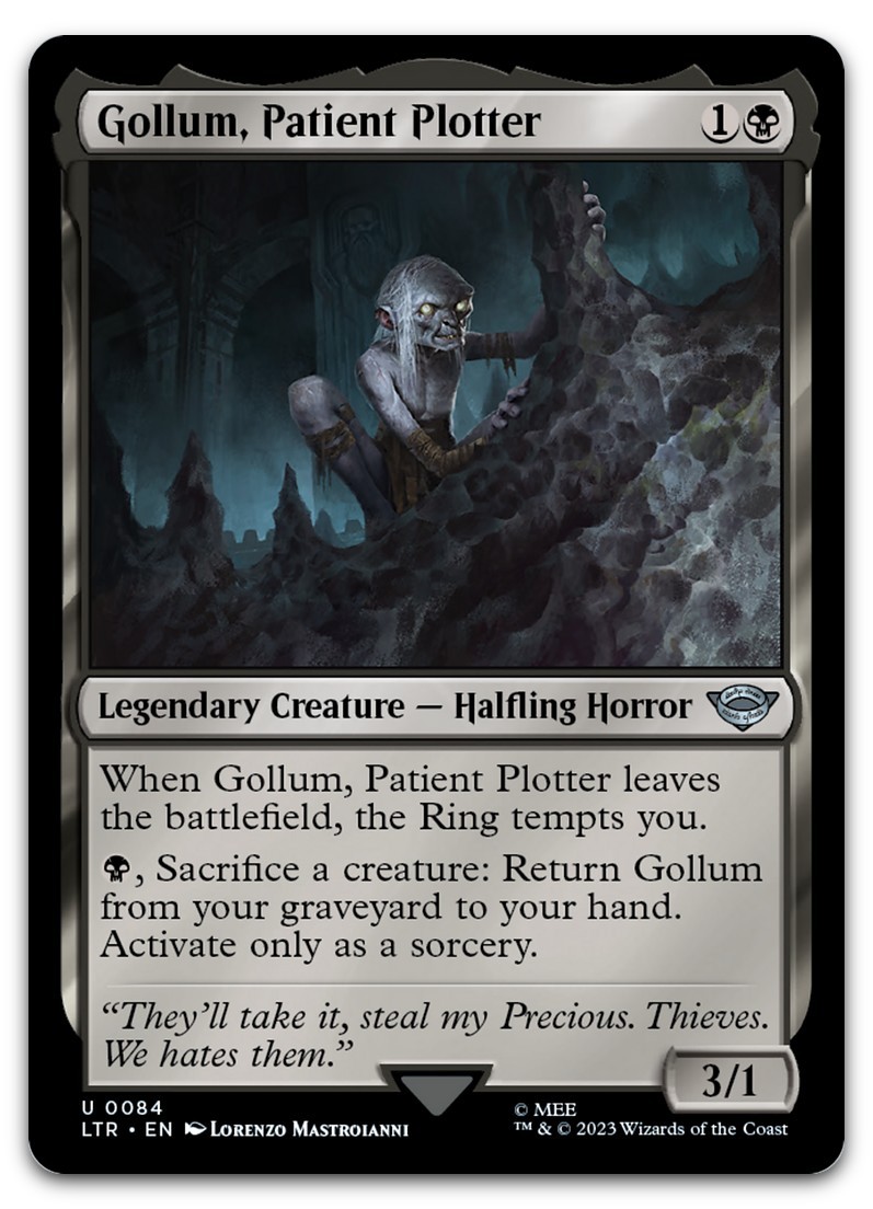 Gollum, Patient Plotter #84 (NM) Lord of the Rings LTR Magic MTG