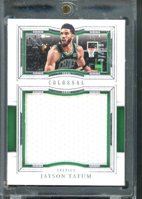 2023 Panini National Treasures Jayson Tatum #PATCH /99 Game Worn Jumbo Jersey