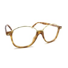 Valentino MOD VG18 94 Caremel Gold Round Eyeglasses Frames 53-16 140 Italy NEW