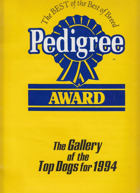 LOT 1994 1995 PEDIGREE DOG FOOD AKC TOP BEST DOGS AWARD PROGRAM BOOKLET