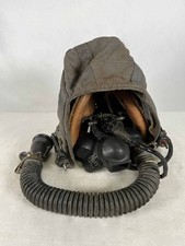 Auténtico casco de aviación de piloto de Estados Unidos años 50-80 con auriculares auriculares manguera de oxígeno