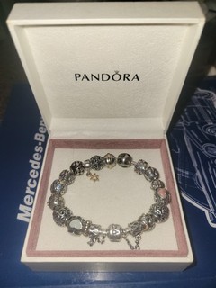 FULL PANDORA BRACELET with PANDORA CHARMS Sterling Silver