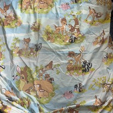DISNEY Vintage BAMBI Bed Sheets. For Fabric. Read Please 