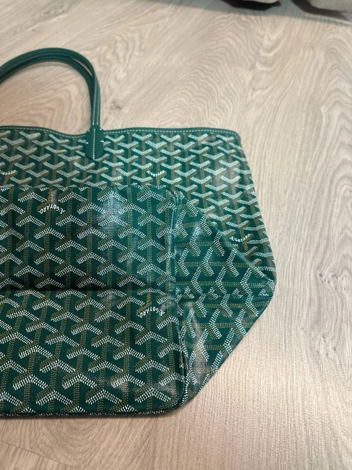 Bolso de Mano Goyard Saint Louis Verde Talla Grande Excelente Estado Foto 3 de 4