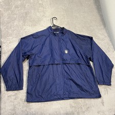 Vintage Izod Lacoste Jacket Mens XL Blue Nylon Windbreaker Full Zip Hong Kong