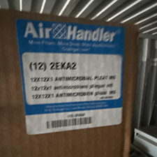 Air Handler 12x12x1 Pleated HVAC Filter MERV 8 Antimicrobial, 12-Pack 2EK02