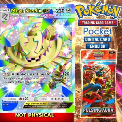 Pokemon TCG Pocket -Shiny Mega Steelix EX from PULSING AURA