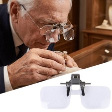Acrylic Optical Lens Head-mounted Magnifier Clip on Eyeglass Loupe  Low Vision