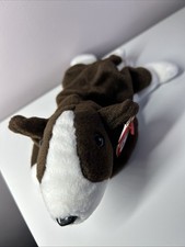 Ty Beanie Babies Bruno the Bull Terrier Dog Plush 1997