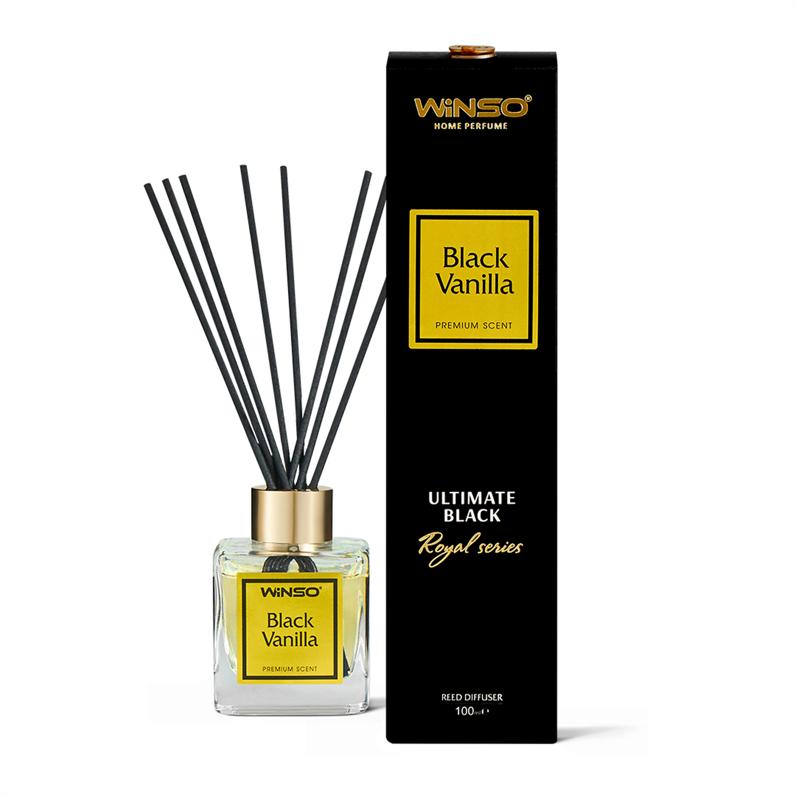 Winso Reed Diffuser Perfume Premium Black Vanilla Scent Royal Series 100ml