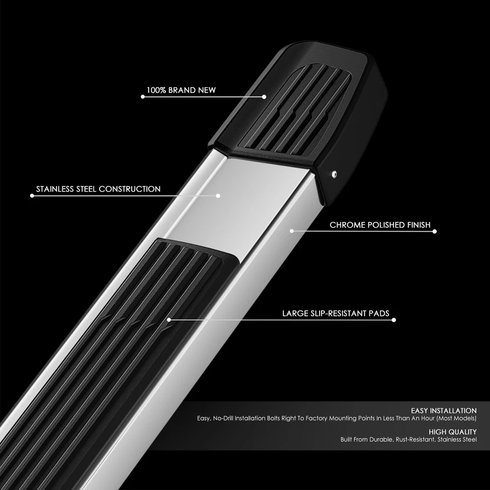 Para Dodge Ram 1500-3500 2009-2022 doble cabina 6" estribo barra Nerf estribo cromado Foto 2 de 4