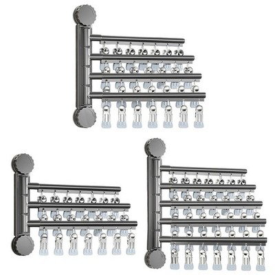 Platzsparende Wandhalterung Handtuchhalter Schwinge Aluminiumlegierung 3/4/5 Arme 180