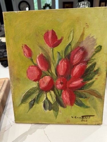 Pair Of Oil On Canvas Still Life Florals - Picture 4 of 9