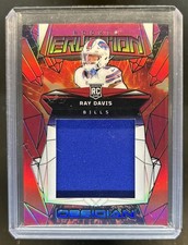 2024 Panini Obsidian Ray Davis Rookie Eruption Materials RC Jersey Red #/75