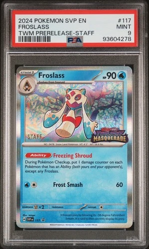 Pokemon Froslass 2024 Pokemon Svp En-Sv Black Star Promo #117 PSA 9