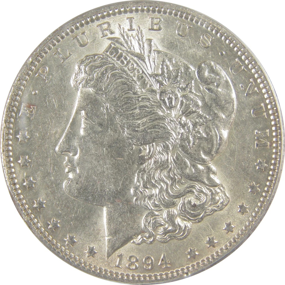 Moneda de 1 dólar O Morgan 1894 AU 55 detalles ANACS plata SKU:I19316 Foto 3 de 4