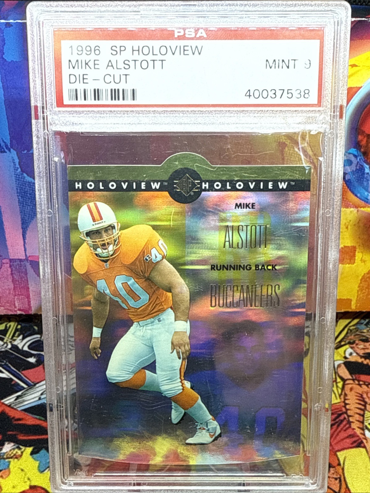 Mike Alstott SP Holoview #42 Die Cut