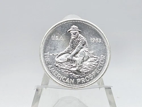 1983 1oz .999 Fine Silver Engelhard "Prospector" Round **KEY-DATE** #1