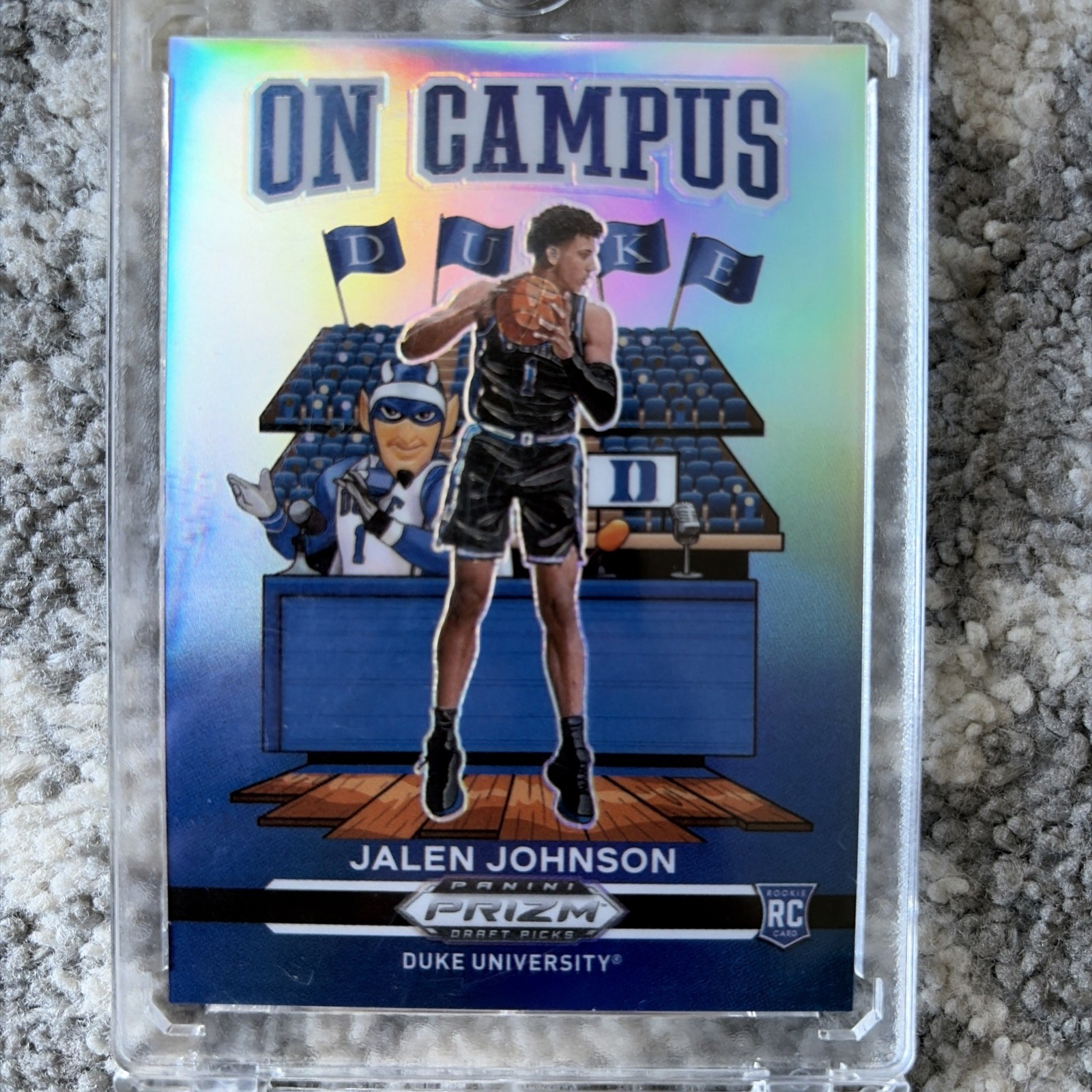 2021-22 Panini Prizm Draft Picks On Campus Jalen Johnson #7 (RC) Duke University