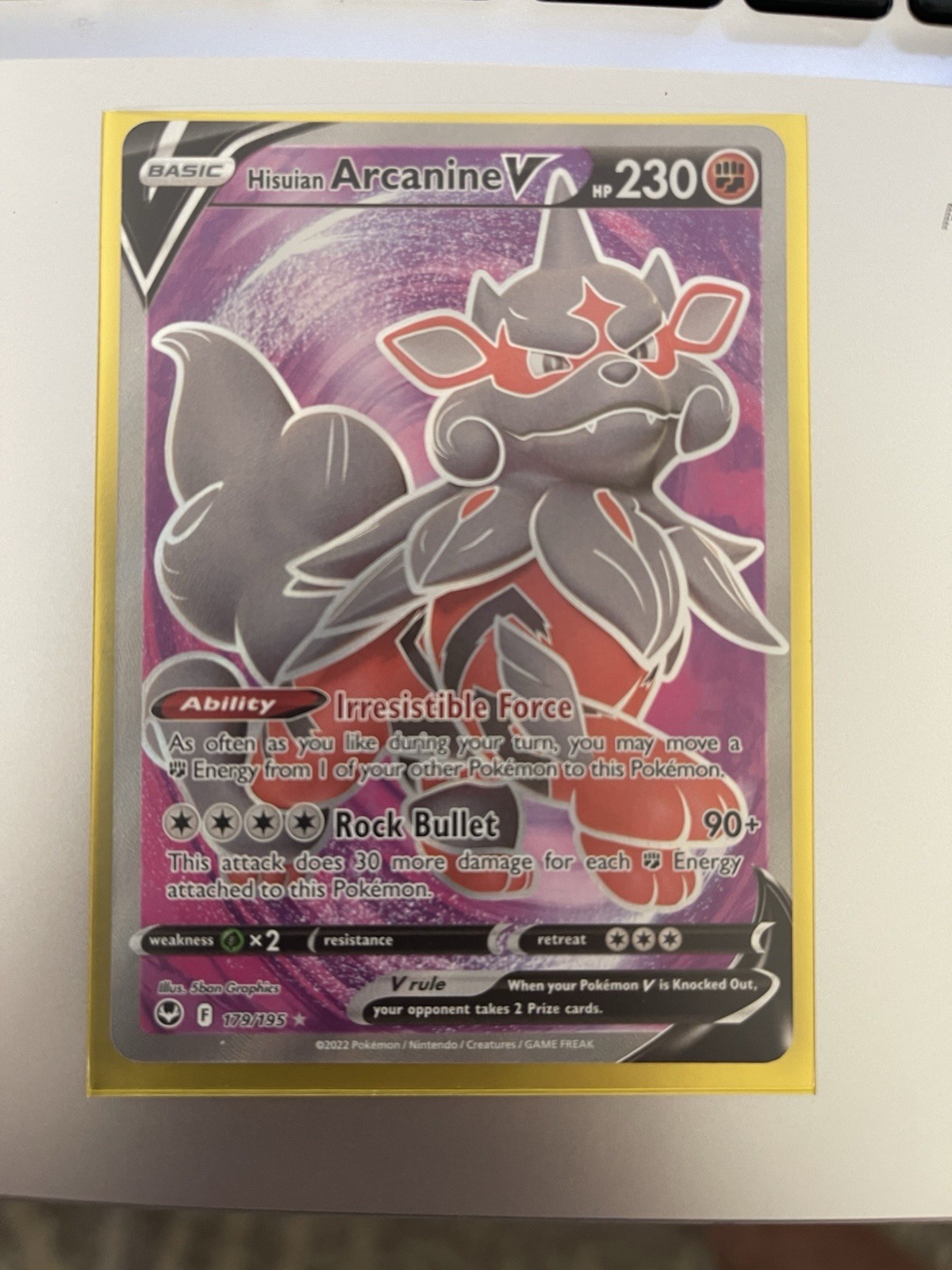 Hisuian Arcanine V (Full Art) 179/195 Swsh12 Silver Tempest - Pokemon TCG - NM