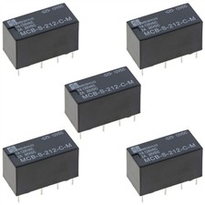 5 x Subminiature 12V Changeover Relay 2A DPDT