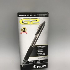 12 Pack Pilot G2 Bold 10 Mm Black Gel Ink Pen Office Supply 31256 New