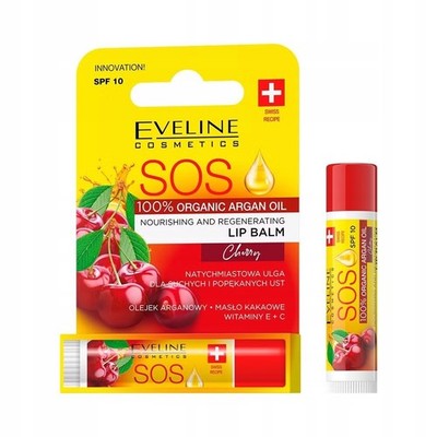 Eveline SOS Kirsch-Lippenbalsam mit Arganöl LSF 10 15 g