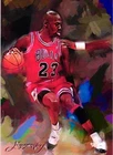 Michael Jordan 2022 Authentic Artist Signed Limited Edition Print Card 40 of 50.