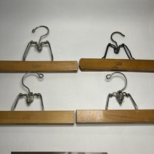 Vintage Pants Wooden Clamp Dress Pants Hangers Lot 4 Setwell Winston  The Scot