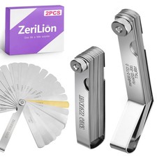 2 Pack Feeler Gauge Set 16 Blades 32 Blades Stainless Steel Thickness Measurin