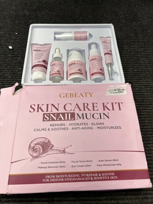 GEBEATY SNAIL ~ Skin Care Set,Anti-aging Moisturizing Repair Soothing Snail Muci