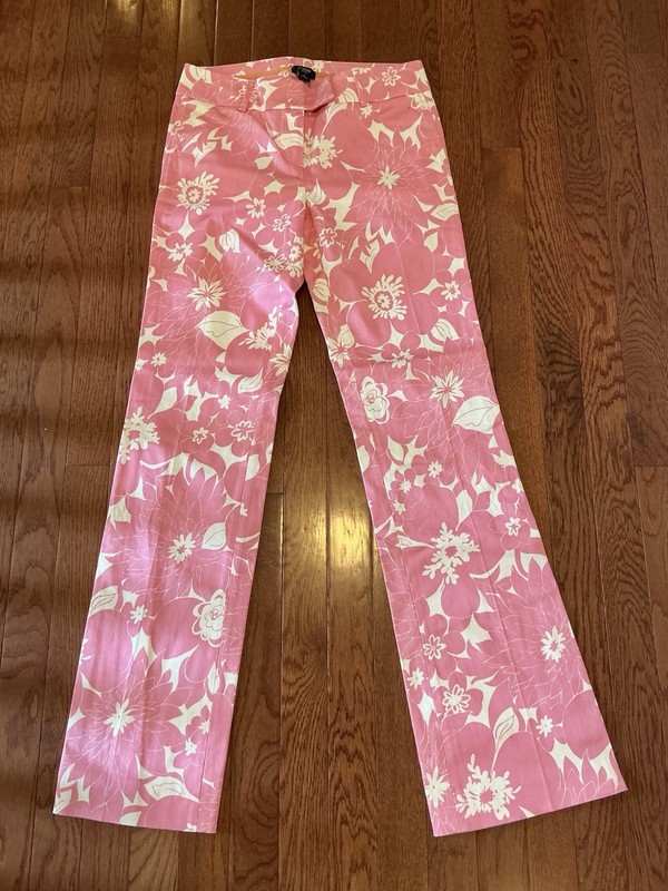 Brand NEw With Tags Jcrew Cotton Spandex Summer Pants Flowers Women Size 0