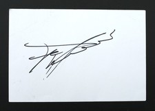 FRANZ KLAMMER - FAMOUS DOWNHILL SKIER - PERSONALLY  SIGNED  6" x 5" WHITE CARD