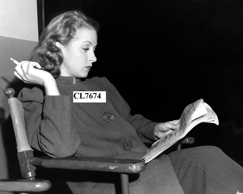 Danielle Darrieux Reading the Script on Movie Set of "The Rage in Paris" Photo
