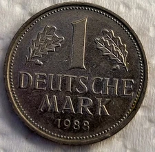 1988- G Germany 1  Deutsche Mark  Beautiful Coin 