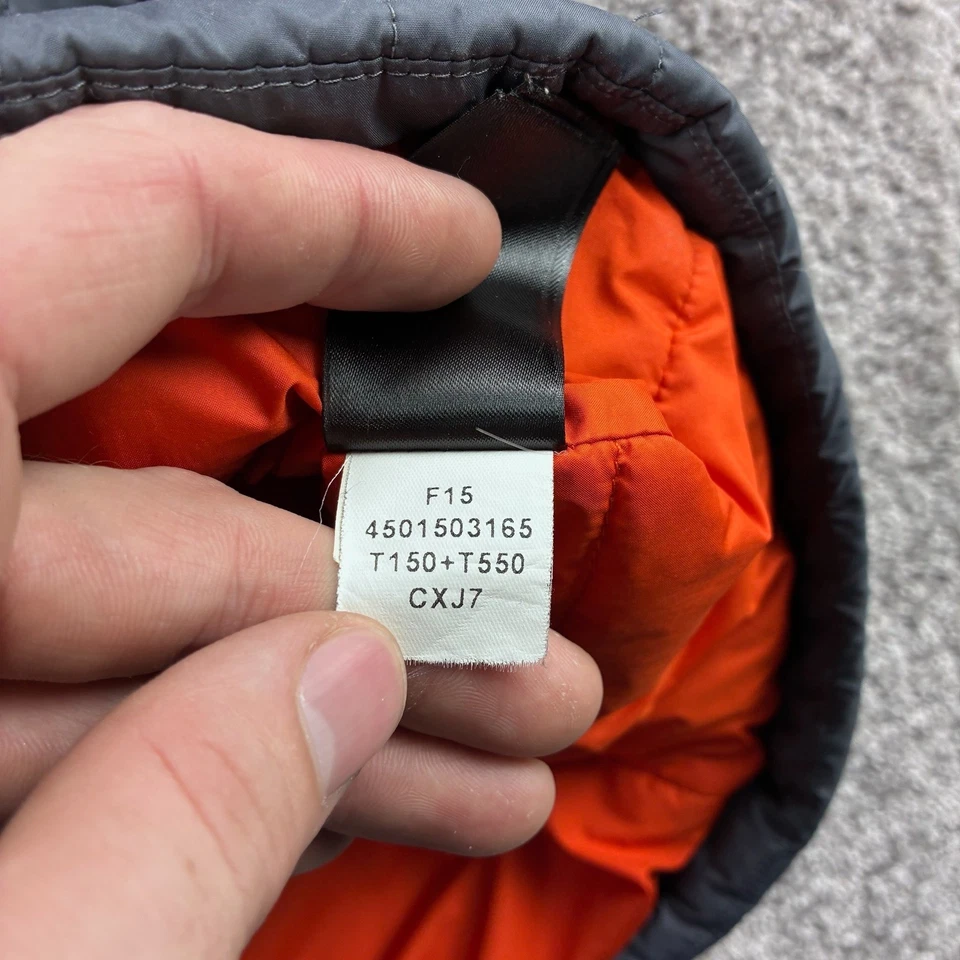 Куртка мужская The North Face Thermoball небольшая серая оранжевая утепленная на молнии - Изображение 4 из 4