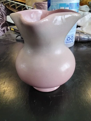 Red Wing Stoneware Pottery Number 291 Signed Rumrill Vase Pink